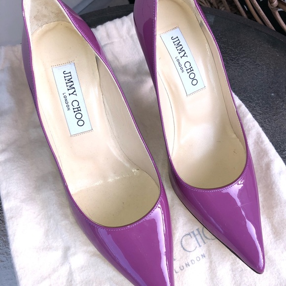 Jimmy Choo Romy patent leather pointed toe pumps - Picture 7 of 7